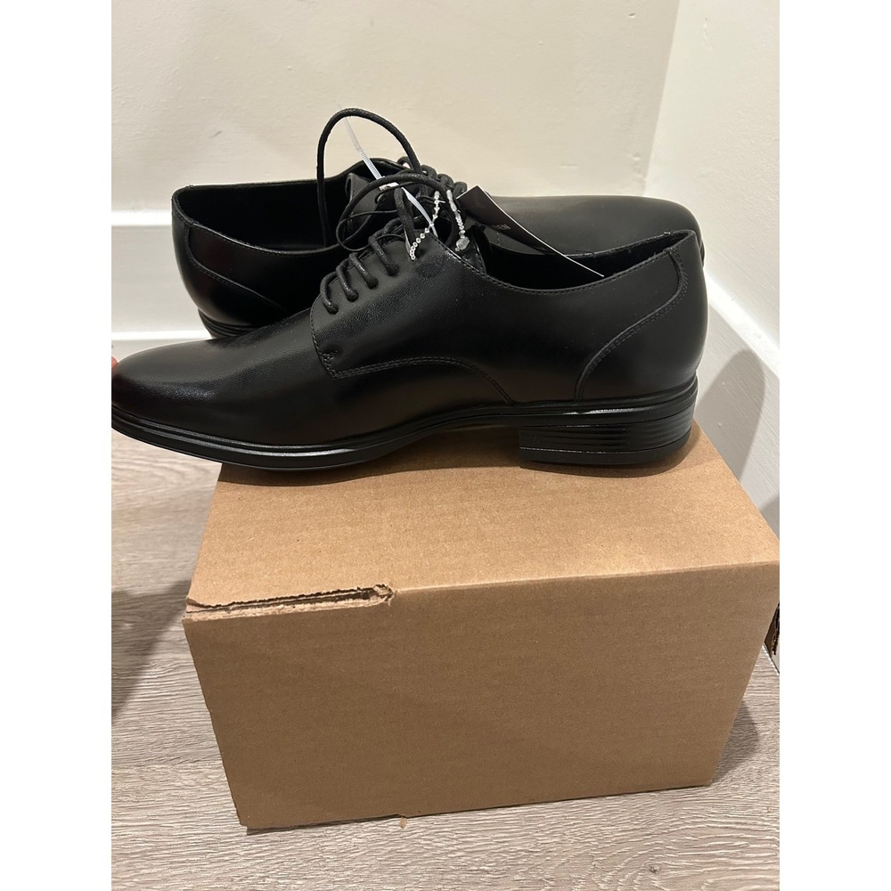 Van Heusen Chester Mens Black Derby Dress Shoes Memory Foam Size 7.5M - Picture 5 of 8